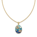 Blue Enamel Pendant