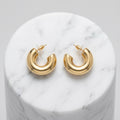 Chubby Hoop Studs