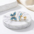 Crystal Butterfly Stud Earrings
