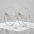 Crystal Chandelier Hoop Earrings