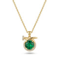 Emerald Halo Pendant