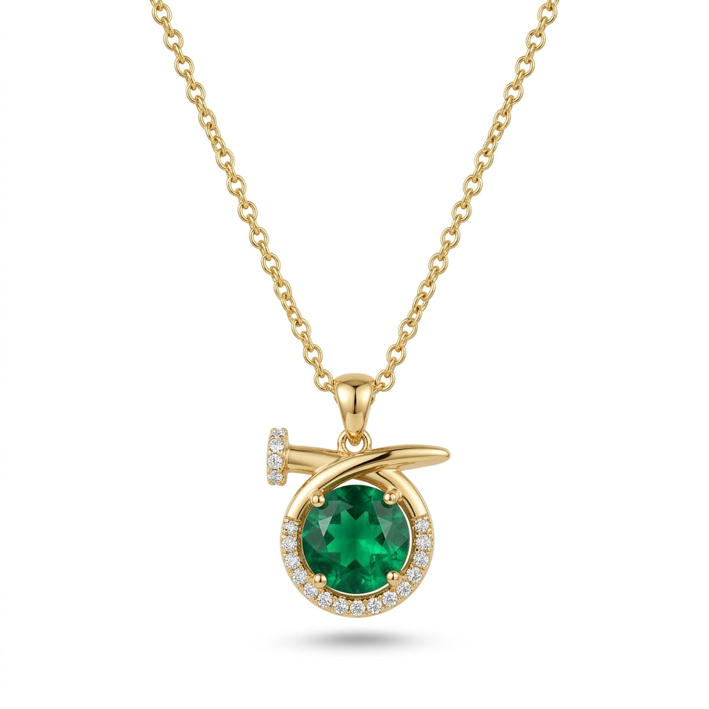 Emerald Halo Pendant