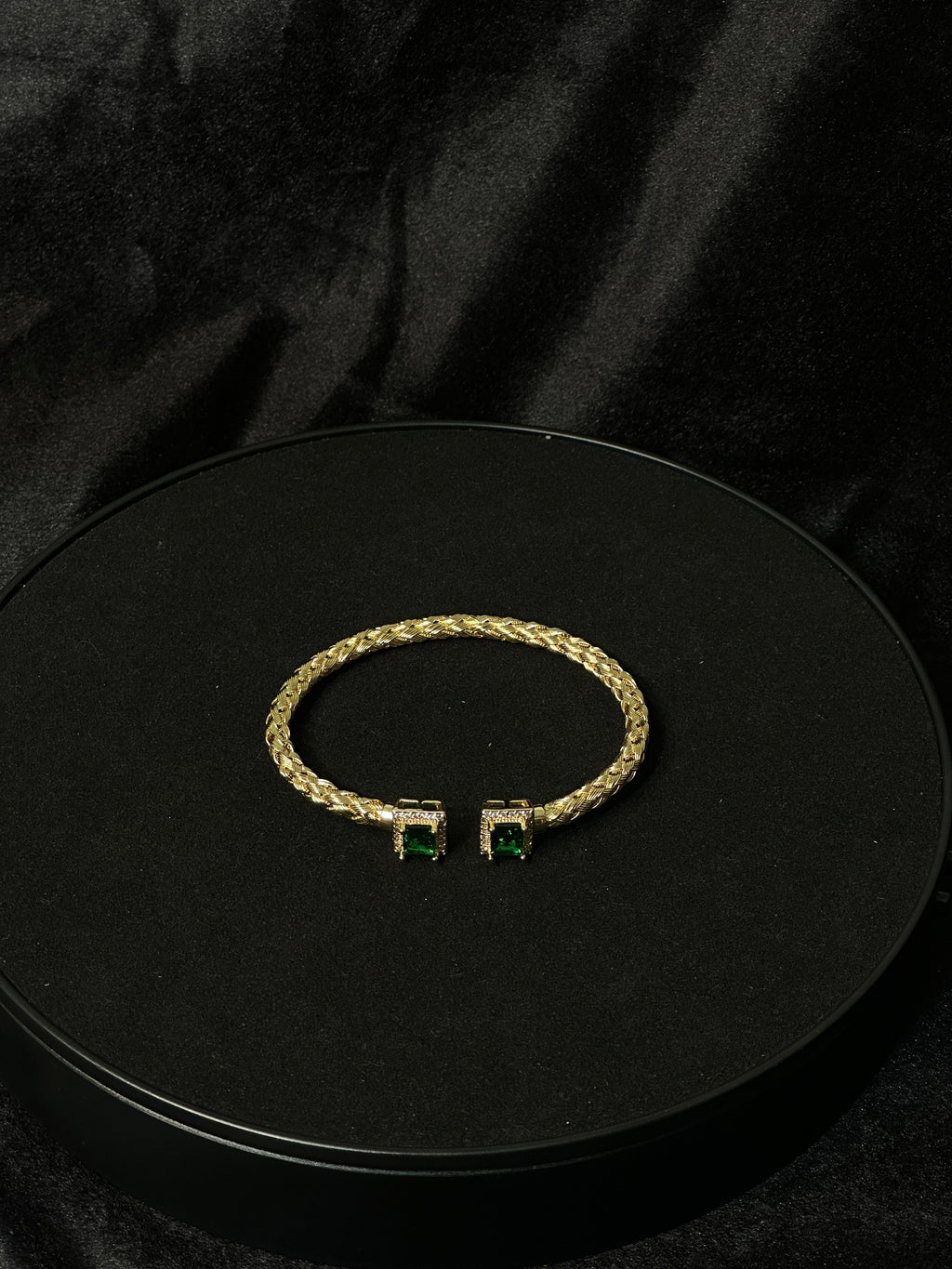 Gold Twisted Rope Cuff Bracelet